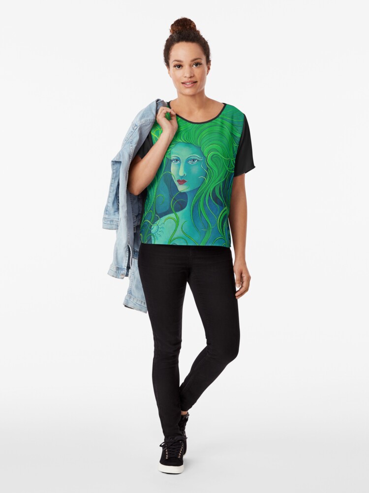 Alternate view of Forest Goddess Chiffon Top