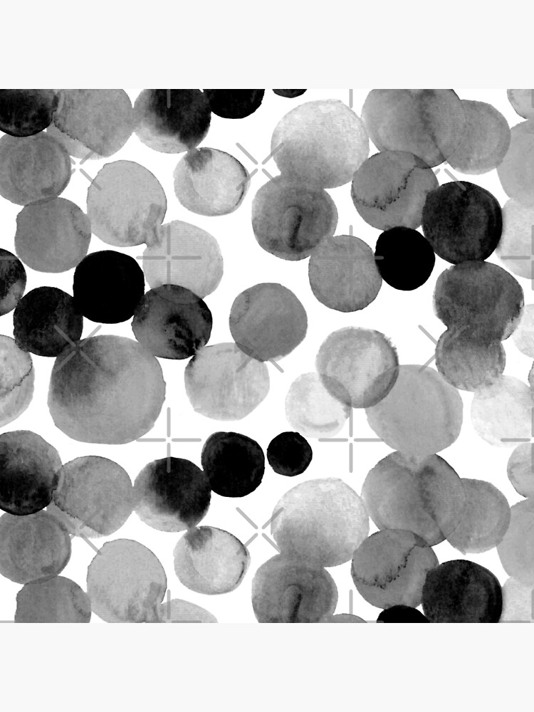 Watercolor Circles - Monochrome by annieparsons