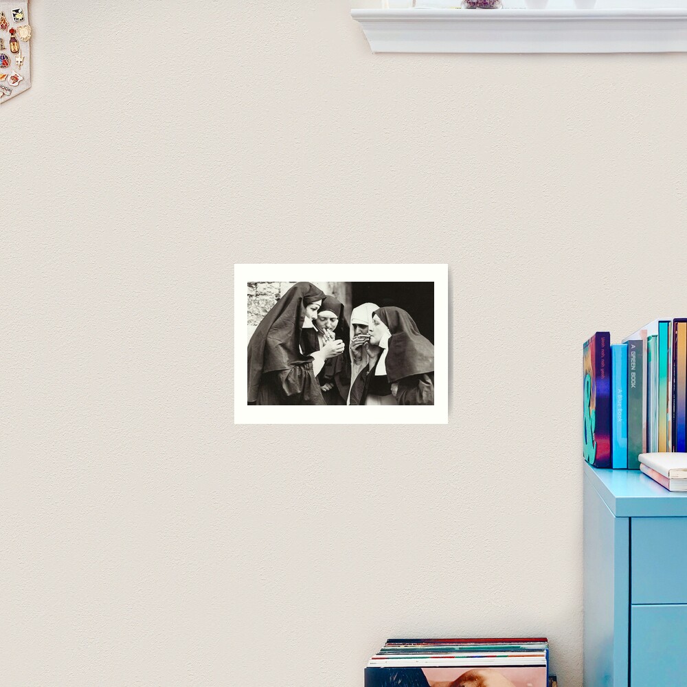 Nuns Smoking Art Print