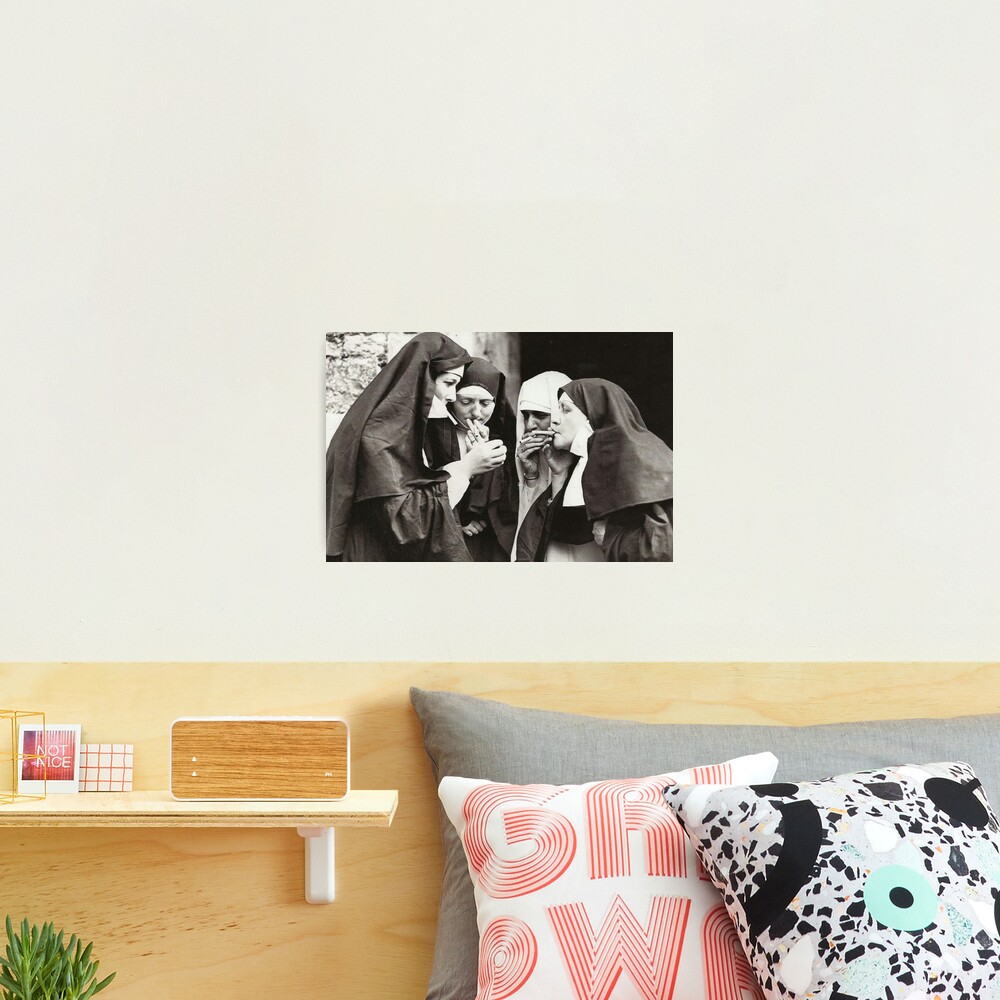Nuns Smoking Photographic Print