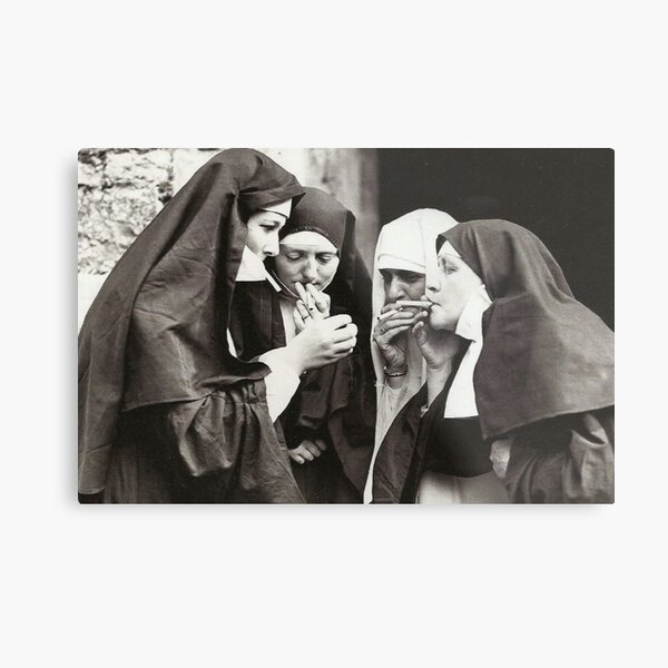 Nuns Smoking Metal Print