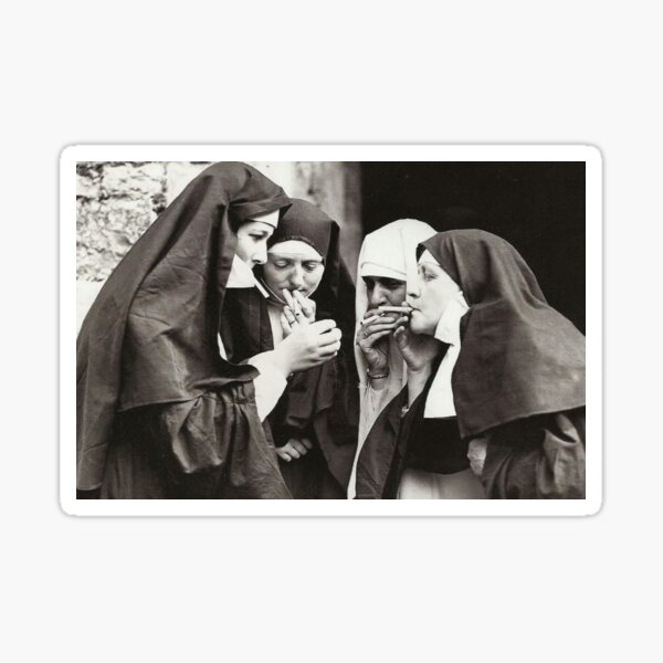Nuns Smoking Sticker