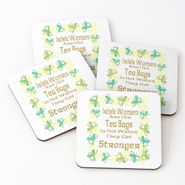Item preview, Irish Women Are Strong Watercolor Shamrocks Gold Ireland designed and sold by funnytshirtemp.