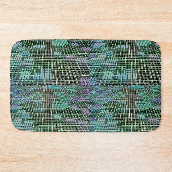 Item preview, Green and blue network grid concept pattern. designed and sold by IaroslavB.