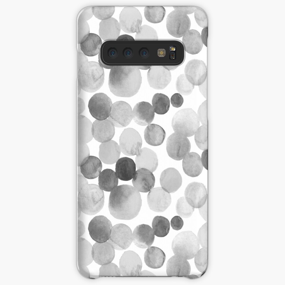 Watercolor Circles - Greyscale Case & Skin for Samsung Galaxy
