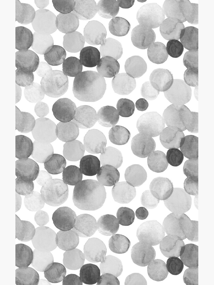 Watercolor Circles - Greyscale by annieparsons