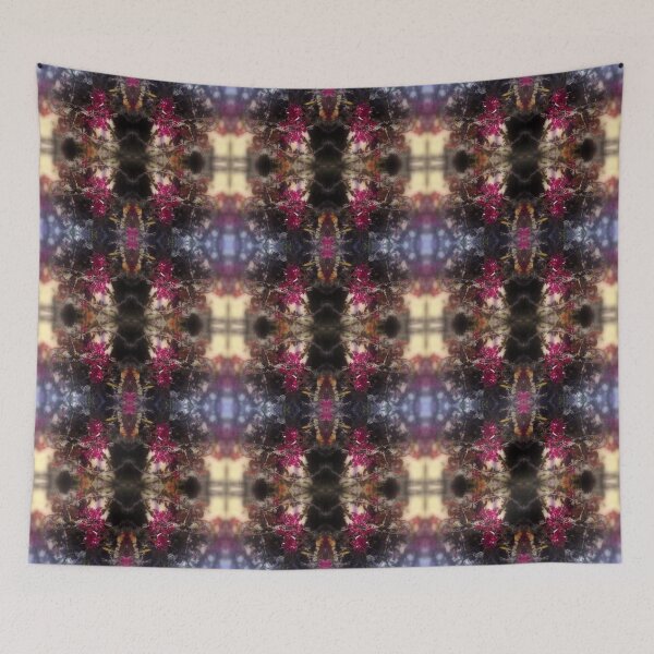 Item preview, red Malus 'Radiant'  crab apple blossoms #2 light pattern designed and sold by Dawna Morton.