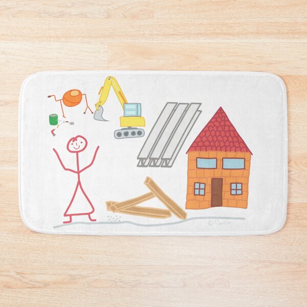 Item preview, construction worker stickman occupation handicraft wood job designed and sold by KlareLinie.