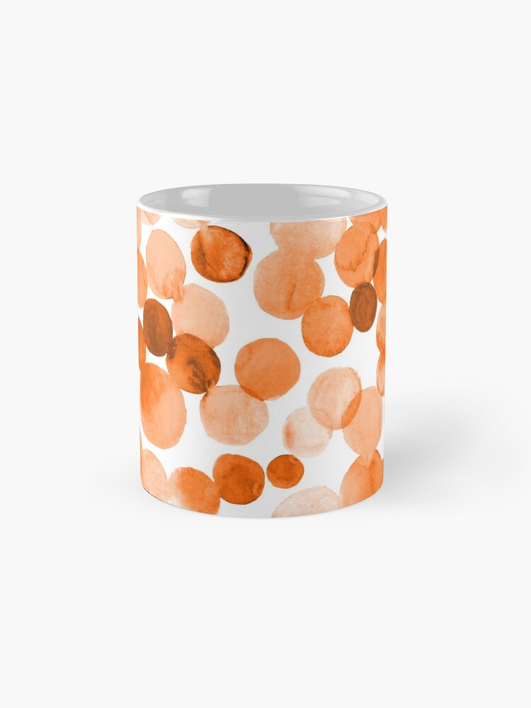 Alternate view of Watercolor Circles - Orange Mug