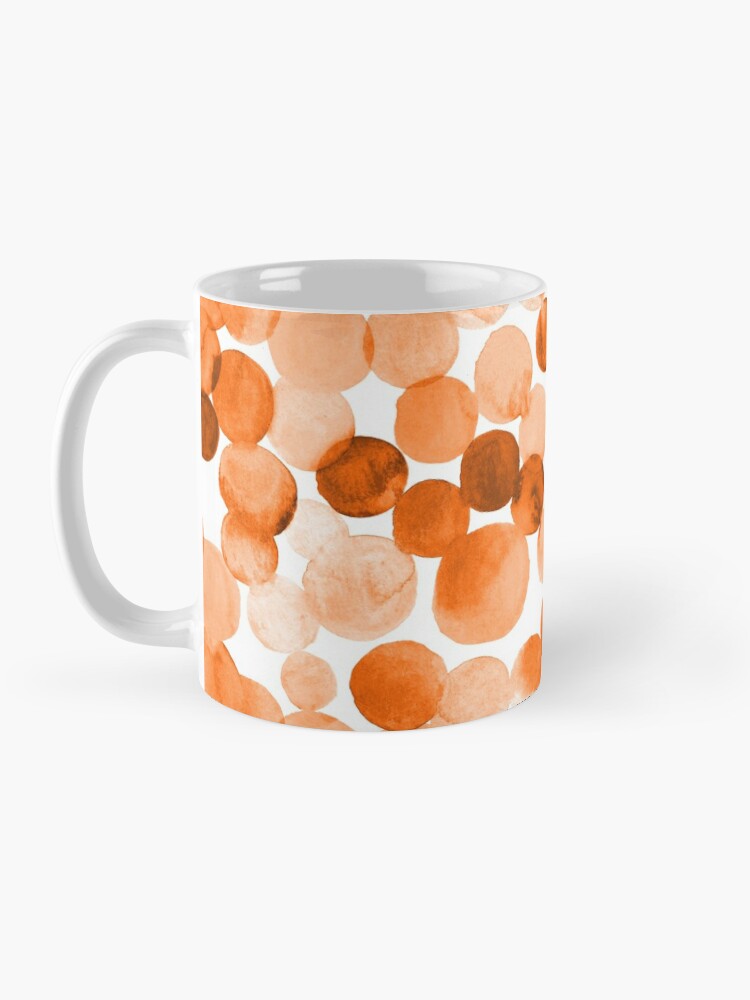 Alternate view of Watercolor Circles - Orange Mug