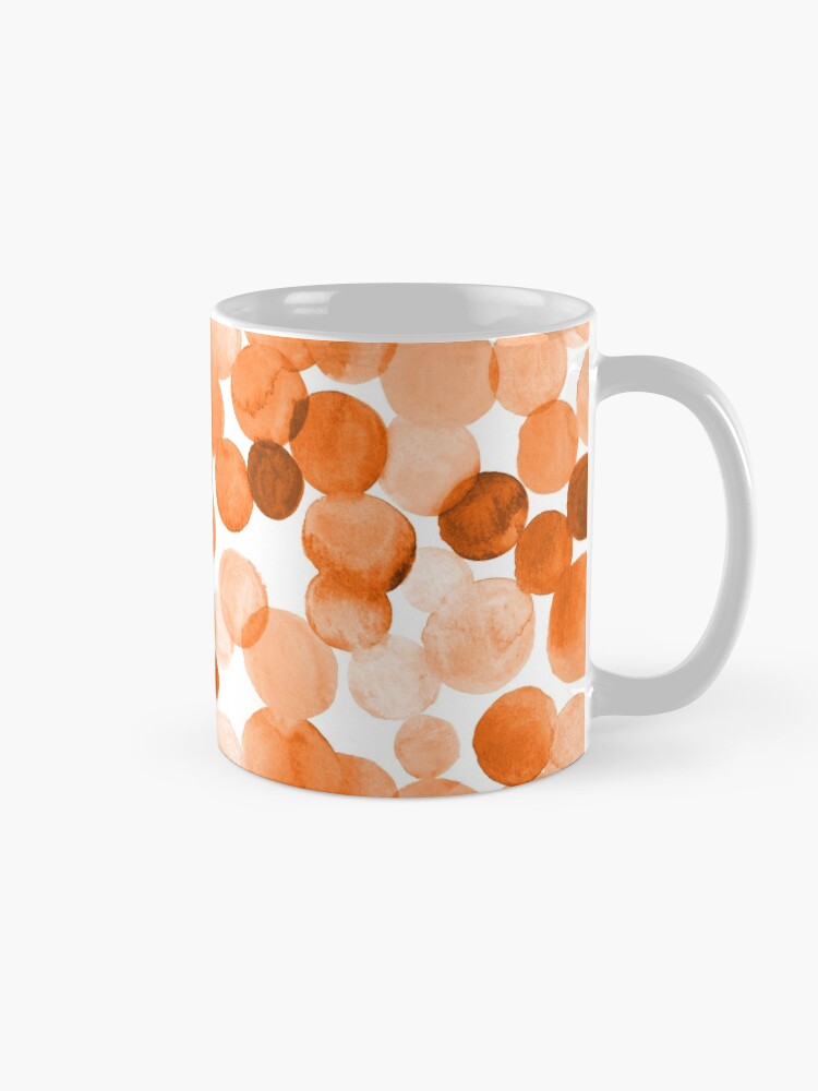 Alternate view of Watercolor Circles - Orange Mug