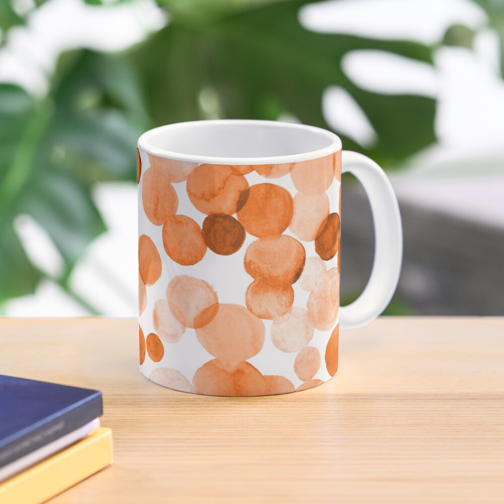 Watercolor Circles - Orange Mug