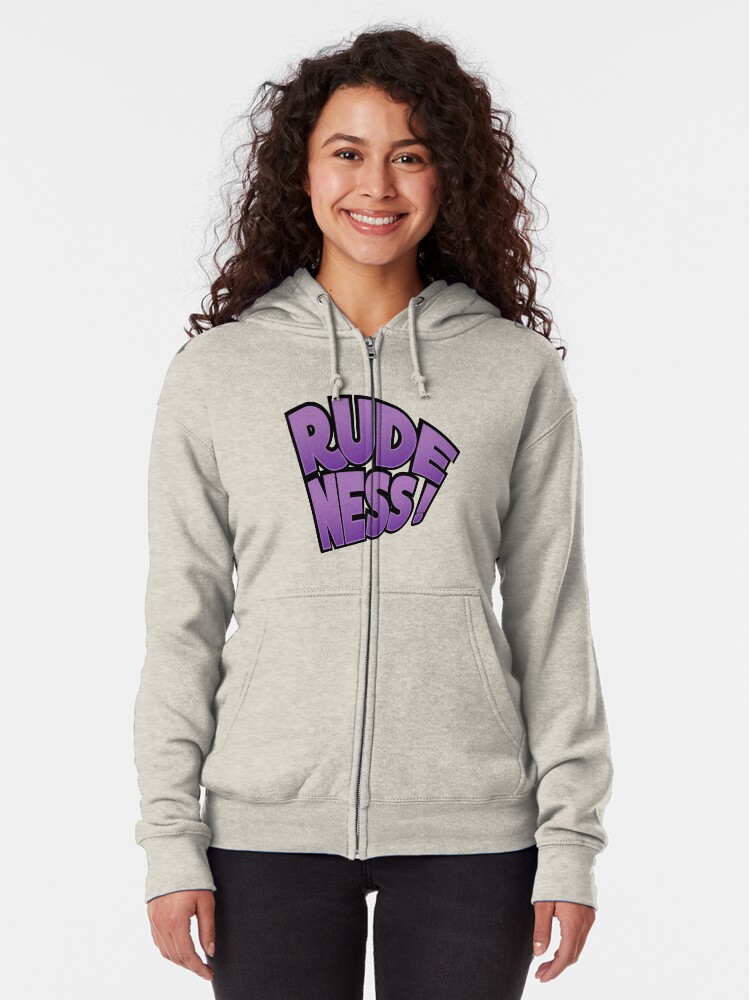 Alternate view of Rudeness Logo Zipped Hoodie