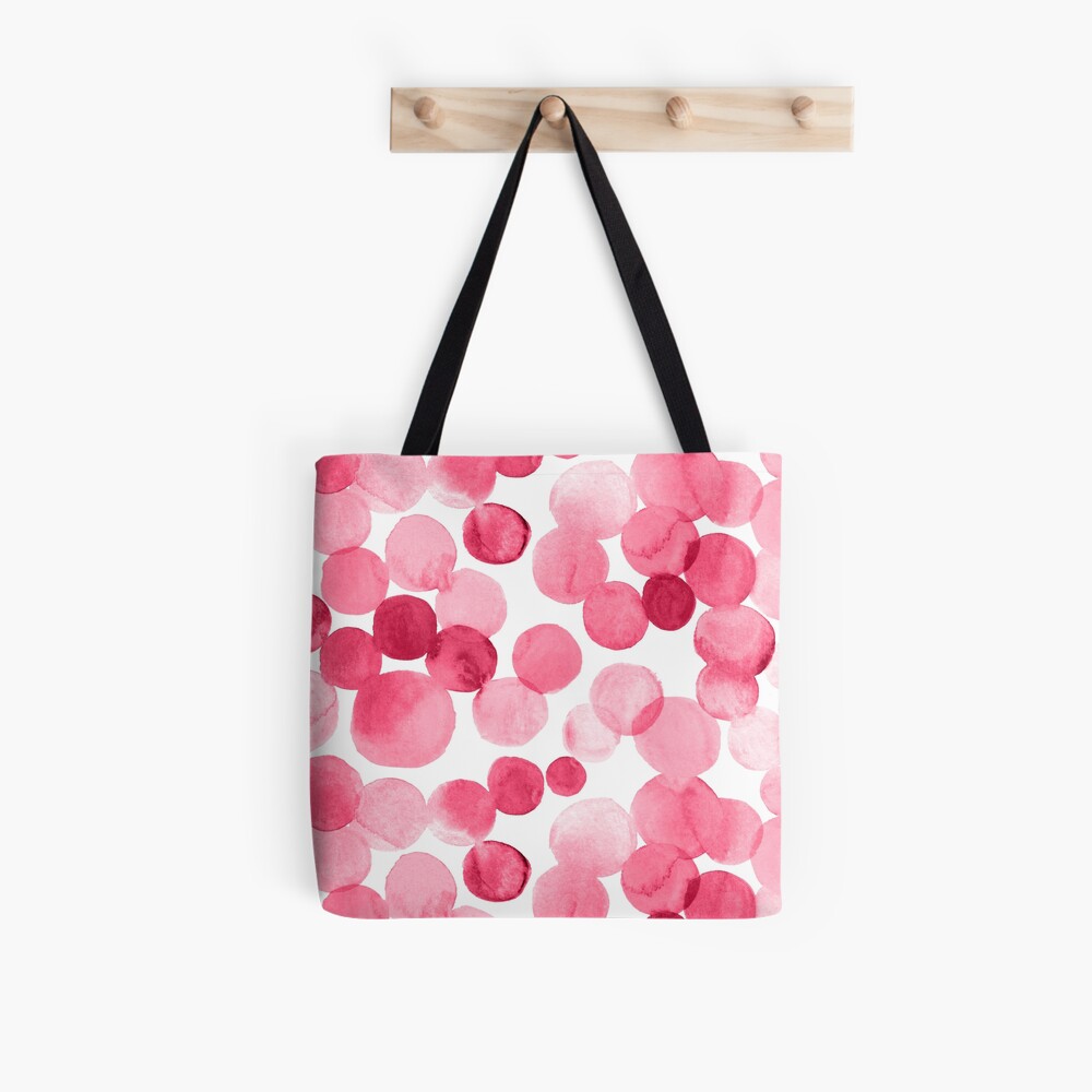 Watercolor Circles - Pink Tote Bag