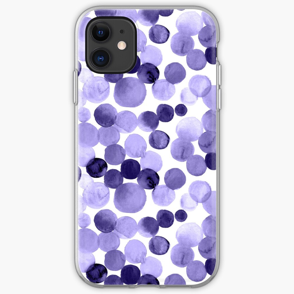Watercolor Circles - Purple iPhone Case & Cover