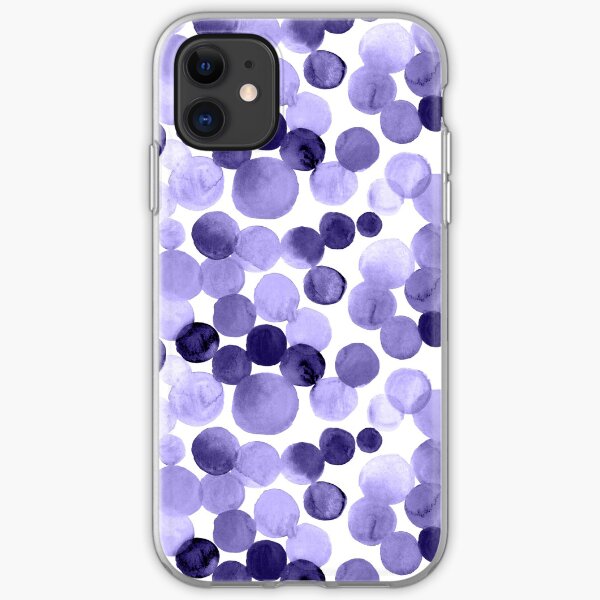Watercolor Circles - Purple iPhone Soft Case