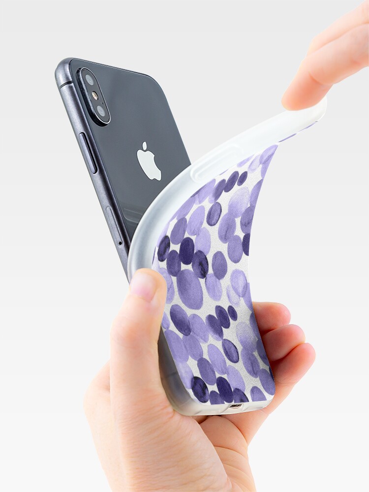 Alternate view of Watercolor Circles - Purple iPhone Case