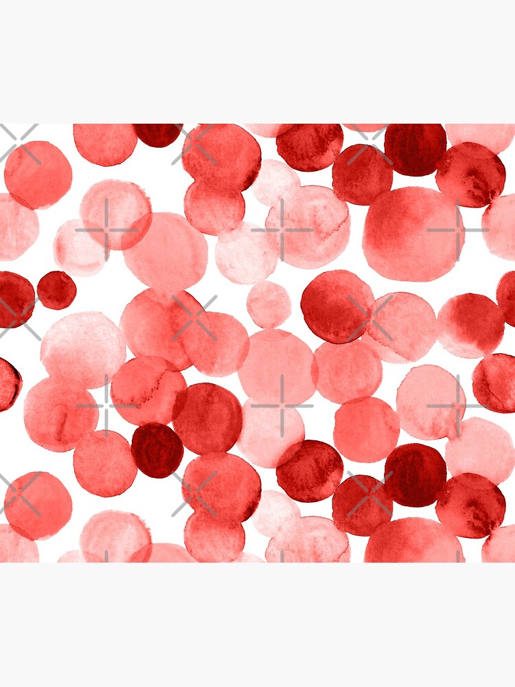 Watercolor Circles - Red by annieparsons
