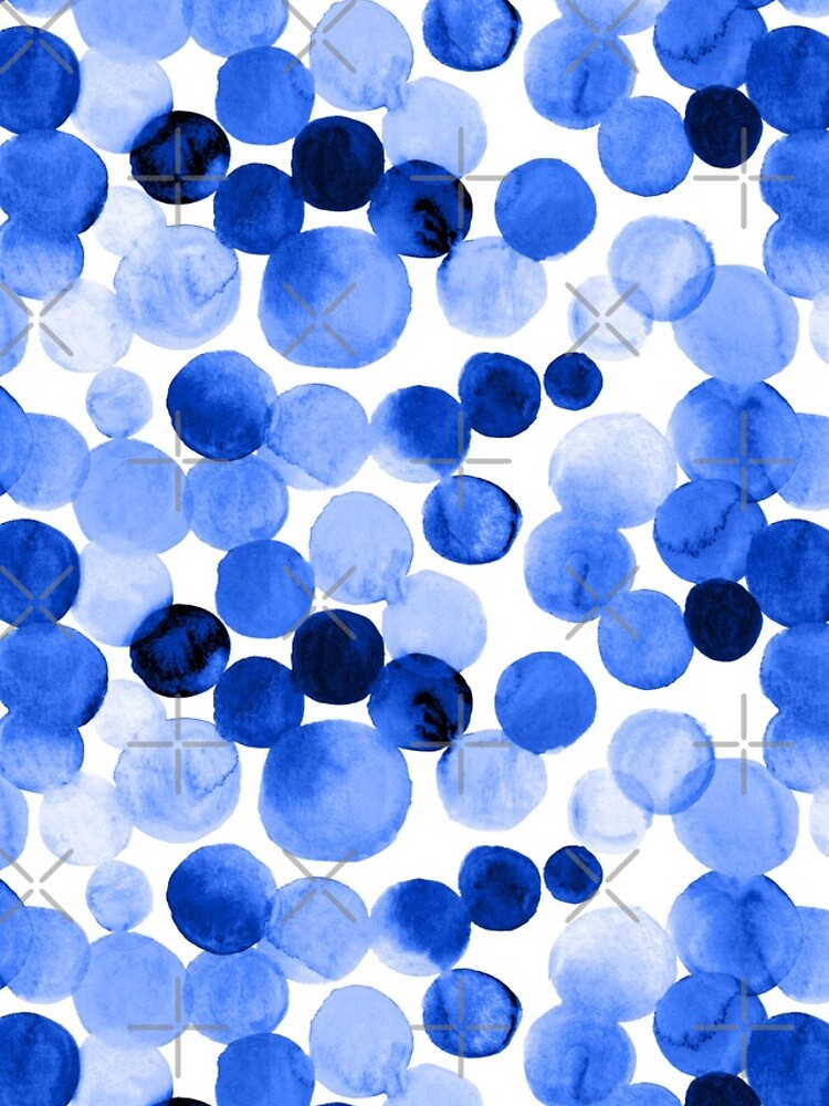 Watercolor Circles - Royal Blue by annieparsons