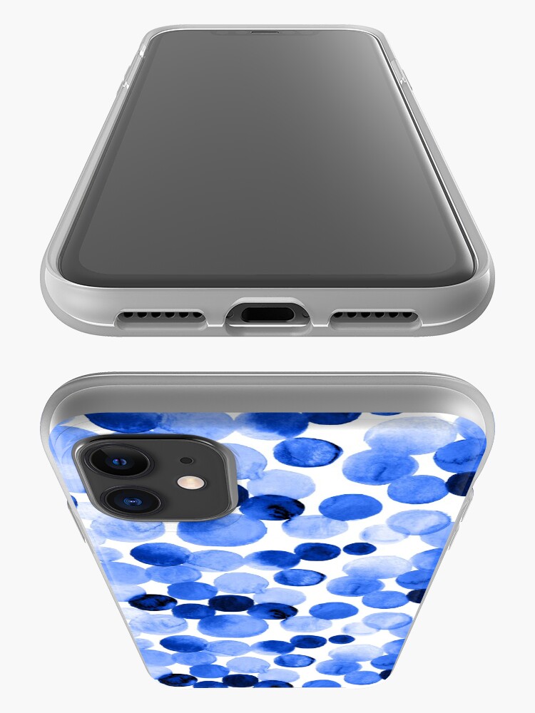 Alternate view of Watercolor Circles - Royal Blue iPhone Case & Cover
