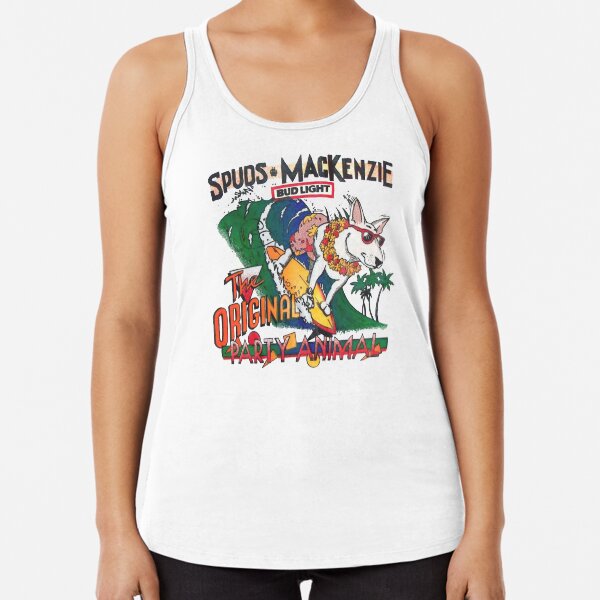 Spuds Mackenzie (80's Throwback) Racerback Tank Top