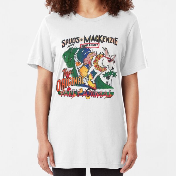 Spuds Mackenzie (80's Throwback) Slim Fit T-Shirt