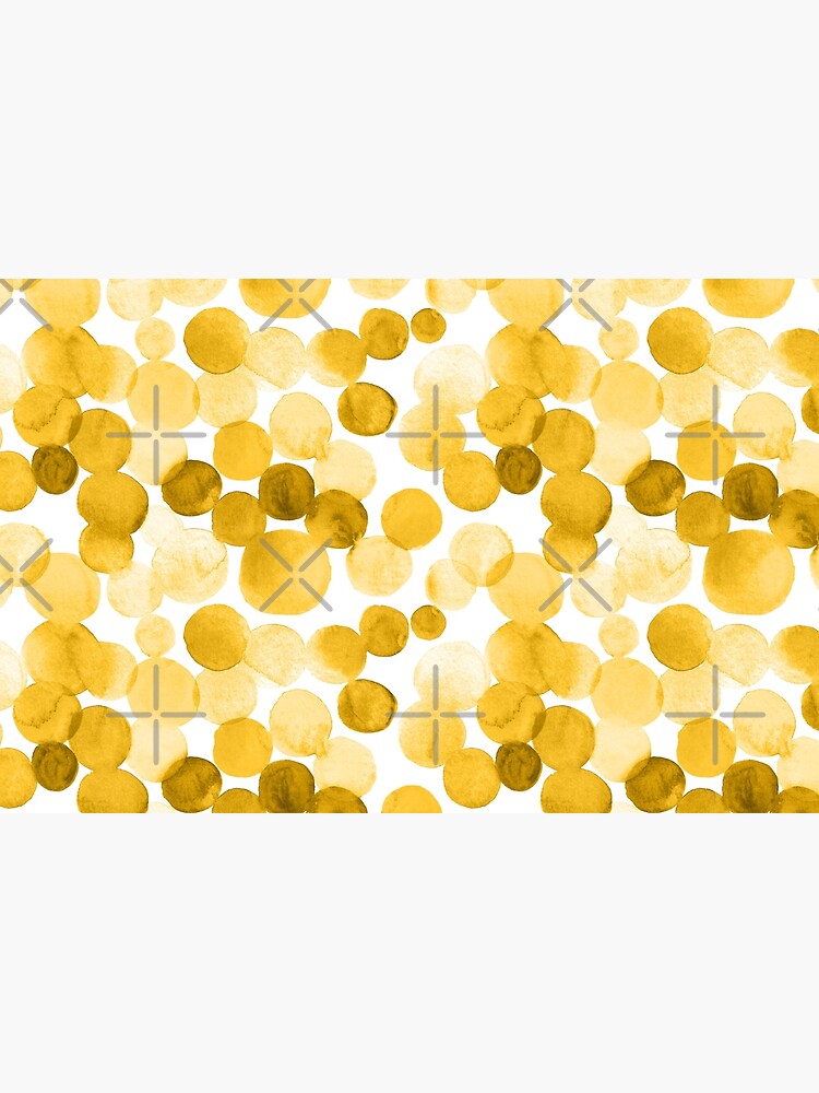Watercolor Circles - Mustard Yellow by annieparsons