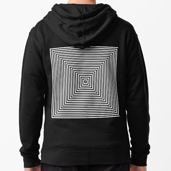 #Pattern, #design, #abstract, #art, illustration, square, illusion, paper, decoration Zipped Hoodie