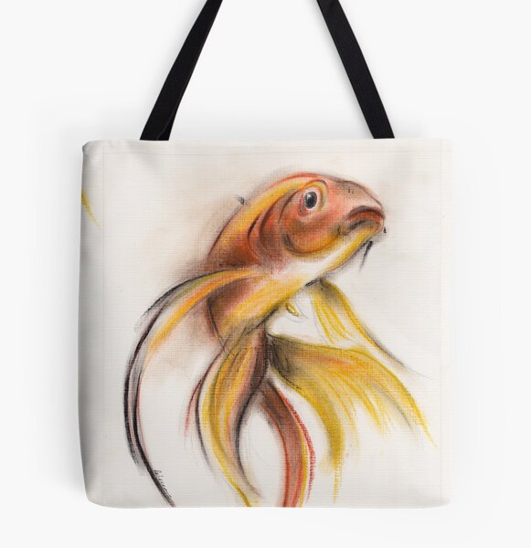 Goldie - Chalk pastel drawing of a goldfish Art Board Print for Sale by  Rebecca Rees