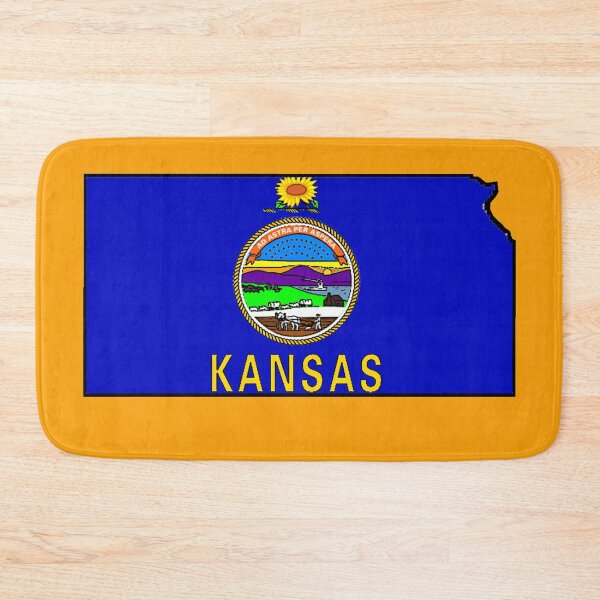 Item preview, Kansas Map with Kansas State Flag designed and sold by Havocgirl.