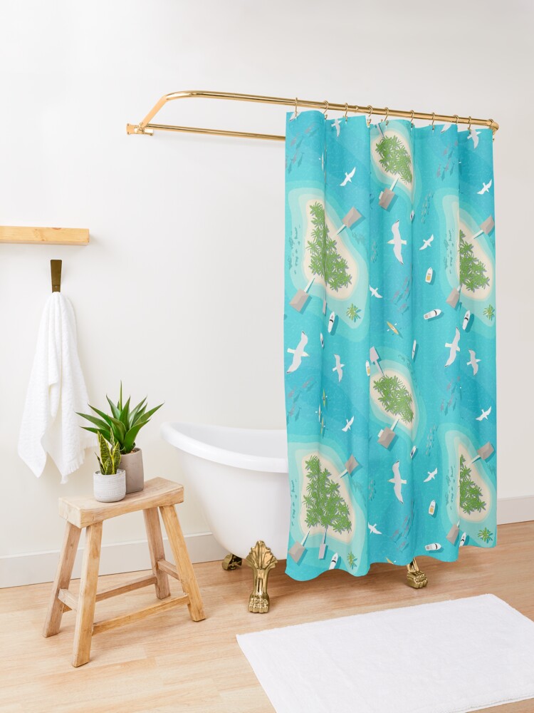 Alternate view of Flight Over Paradise Shower Curtain