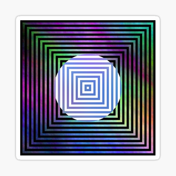 #Illusion, #pattern, #vortex, #hypnosis, abstract, design, twist, art, illustration, psychedelic Sticker