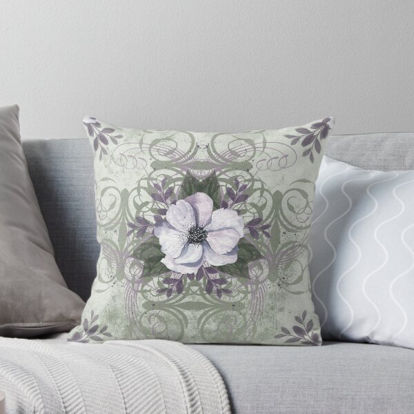 Item preview, Sage and Lavender Vintage Style Floral Pattern designed and sold by coreexpressions.