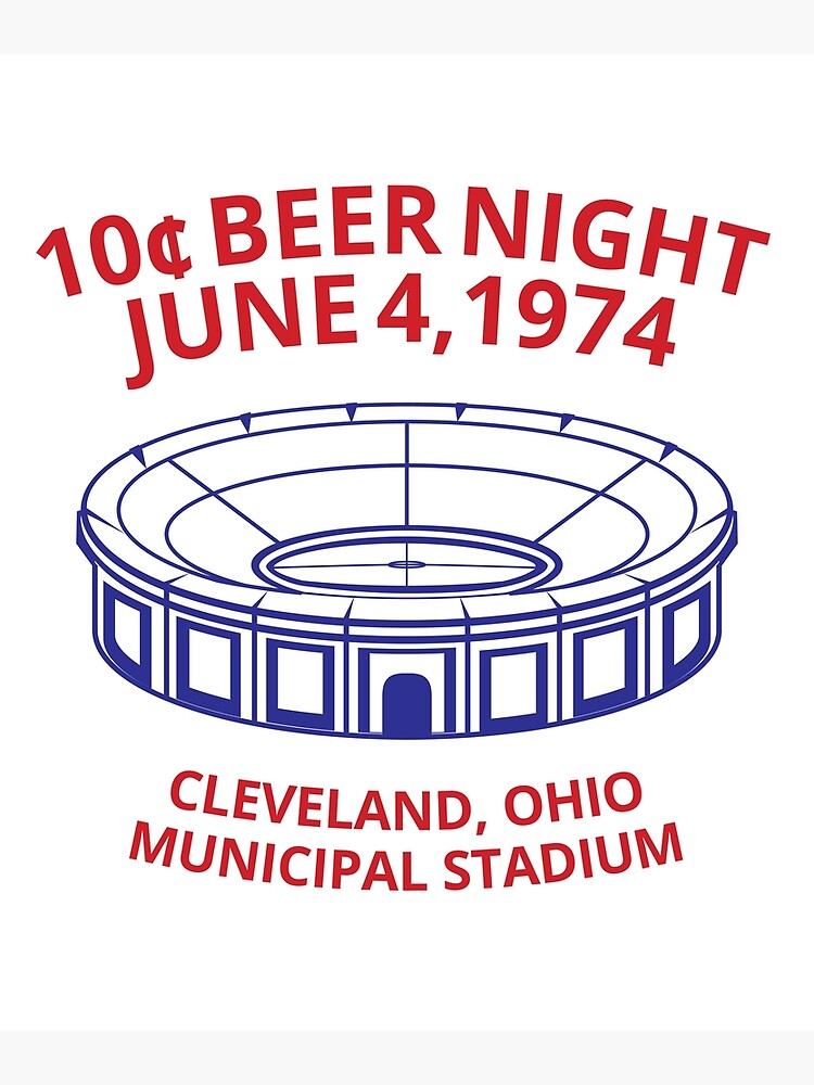 Disover Cleveland Baseball 10 Cent Beer Night Souvenir Canvas