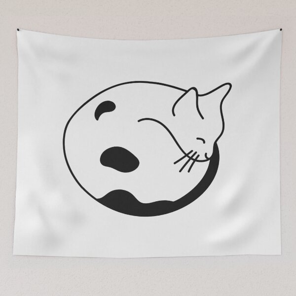 Item preview, Minimal Cat Ball Art Print designed and sold by omgcatz.