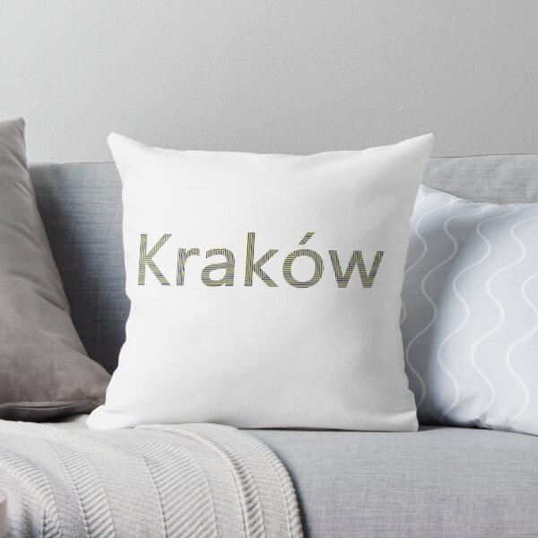 Kraków (Cracow, Krakow), Southern Poland City, Leading Center of Polish Academic, Economic, Cultural and Artistic Life Throw Pillow