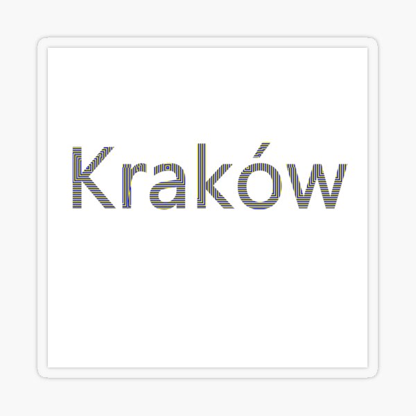Kraków (Cracow, Krakow), Southern Poland City, Leading Center of Polish Academic, Economic, Cultural and Artistic Life Transparent Sticker