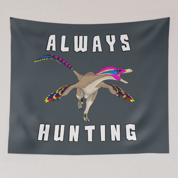 Item preview, Always Hunting (Pan/Poly Velociraptor) designed and sold by Mina-Richards.