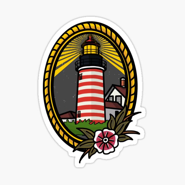 Lighthouse Series: West Quoddy Head Sticker
