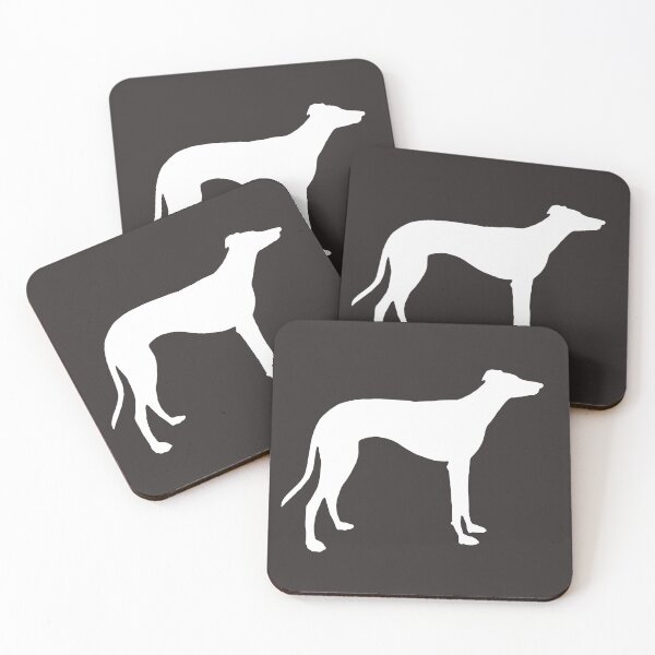 Item preview, Greyhound silhouette white designed and sold by houndpixnz.