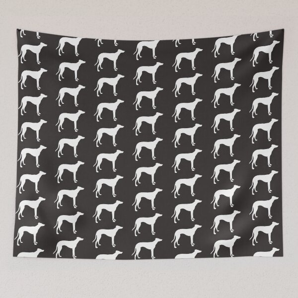 Item preview, Greyhound silhouette white designed and sold by houndpixnz.