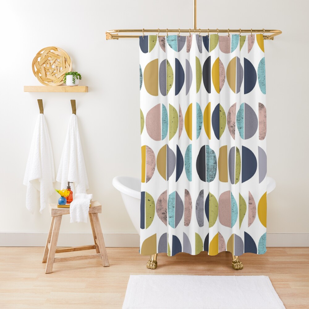 Mid Century Modern Shower Curtain For Sale By UrbanEpiphany Redbubble   Ur,shower Curtain Closed Context,square,1000x1000.1u1 