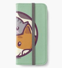 Katze Hund iPhone Flip-Case/Hülle/Klebefolie