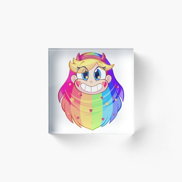 Rainbow Star Acrylic Block