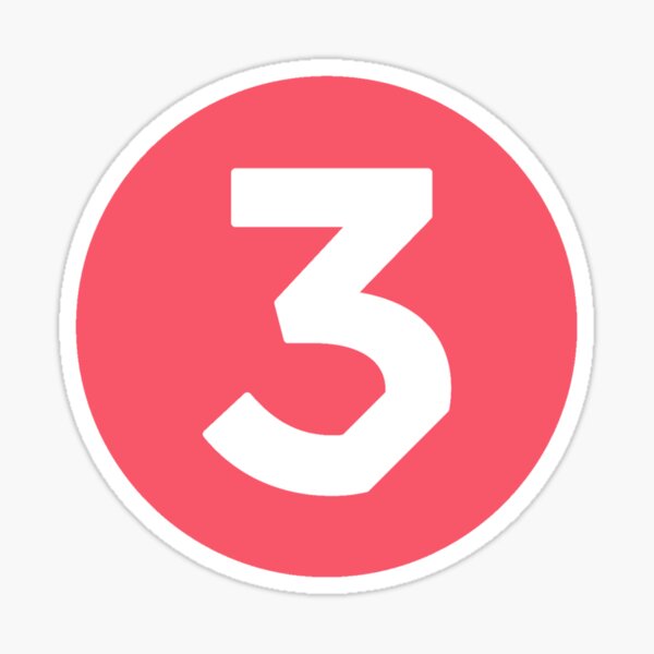 Chance three 3 Sticker