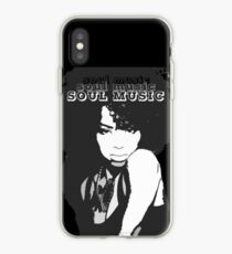Vinilo o funda para iPhone SOUL MUSIC, popart blanco y negro - digital hecho a mano por Iona Art Digital