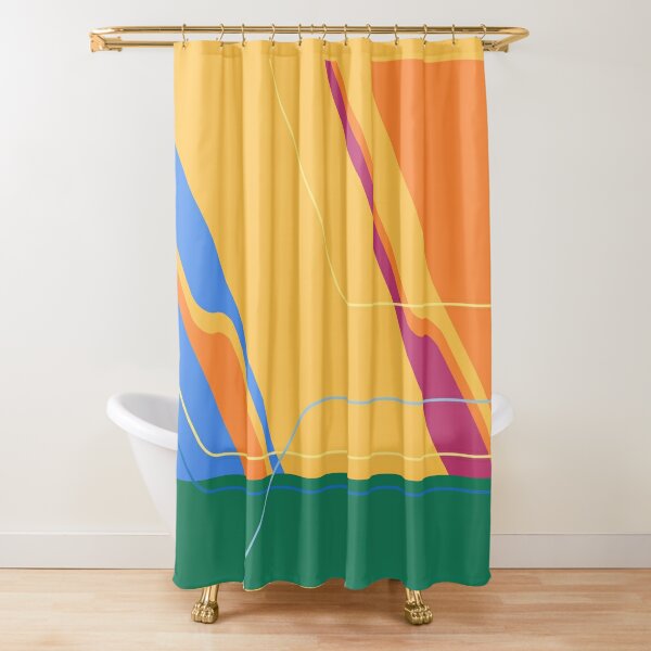 Cortina de ducha de verano aguamarina, cortinas de ducha de playa para  baño, ideas de baño, decoración costera, juego de cortina de ducha de tela