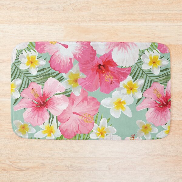 Item preview, Tropical Hibiscus and Plumeria Flowers  designed and sold by Pink Pineapple Works.