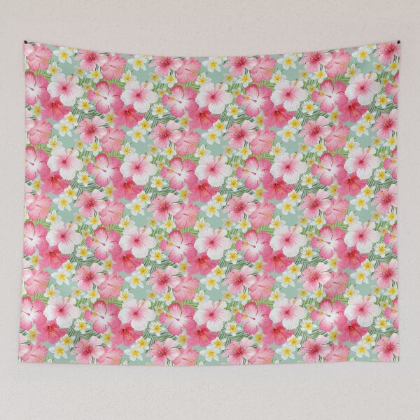 Item preview, Tropical Hibiscus and Plumeria Flowers  designed and sold by Pink Pineapple Works.