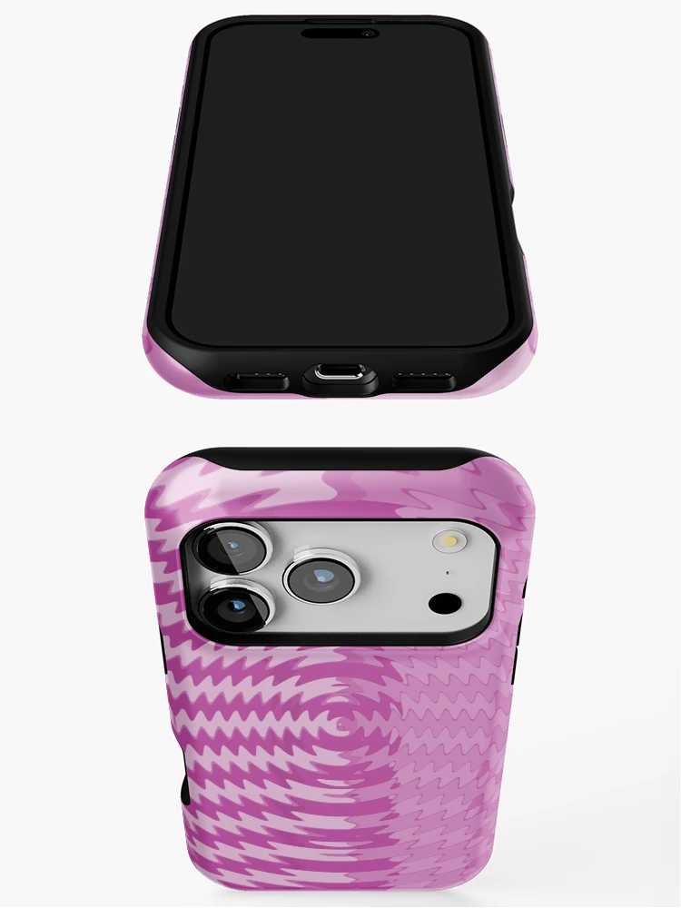 Thumbnail 3 of 4, iPhone Case, Mod Wavy Pink designed and sold by Ann Kronick.